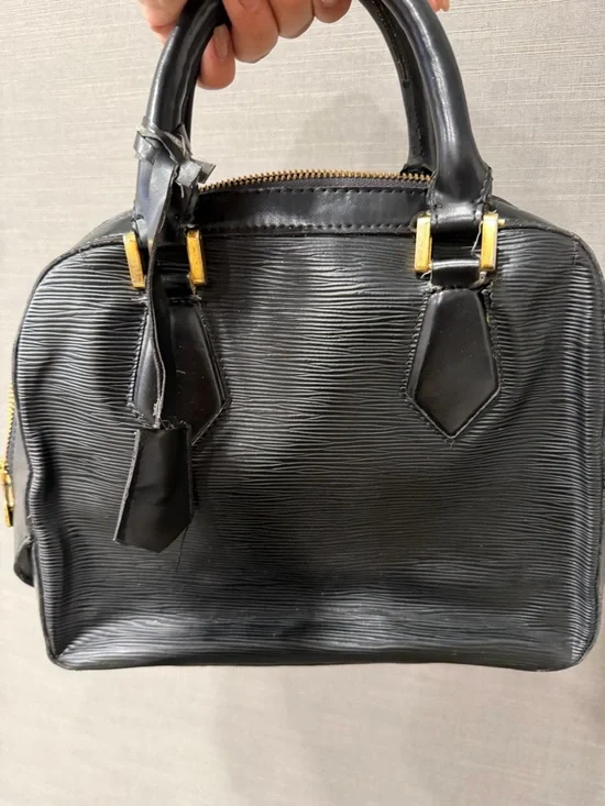 LOUIS VUITTON Epi Leather Sablon Handbag Black Tophandle bag - Fair condition - Picture 1 of 12